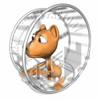 Hamster Running On Wheel Animated Clipart