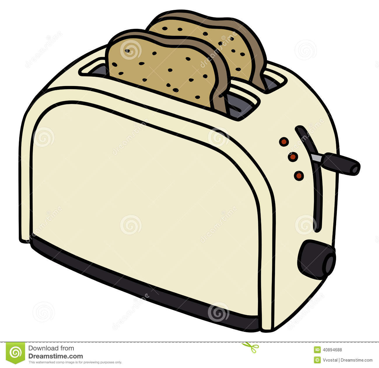 Hand Drawing Of A Electric Toaster