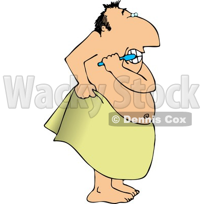 His Teeth With Toothpaste And Toothbrush Clipart   Djart  5136