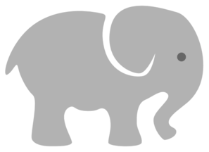 Light Grey Baby Elephant Clip Art At Clker Com   Vector Clip Art