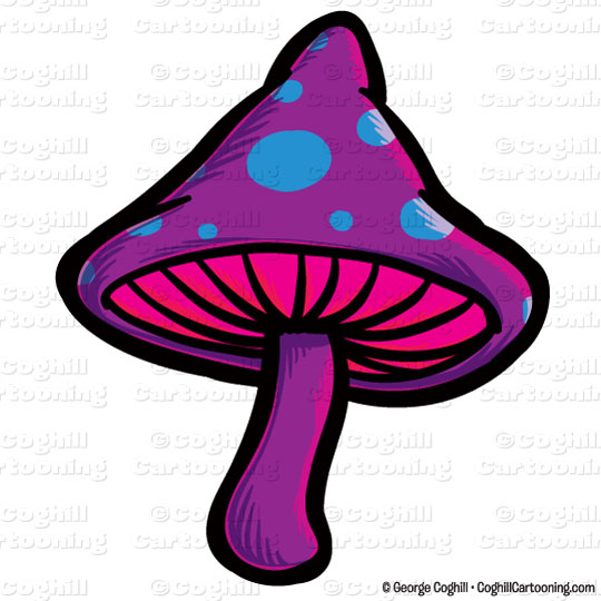 Magic Mushroom Cartoon Character Clip Art Stock Illustration By George