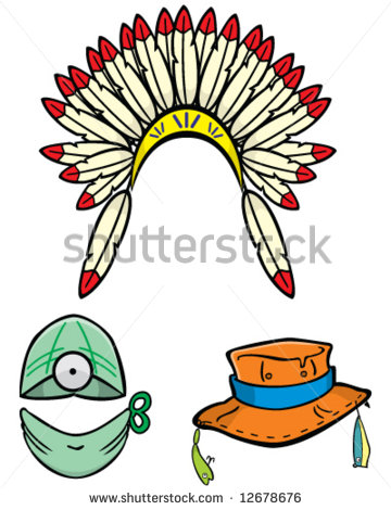 Of 3 Hats Native American Headdress Surgeon Mask And Cap Fishing
