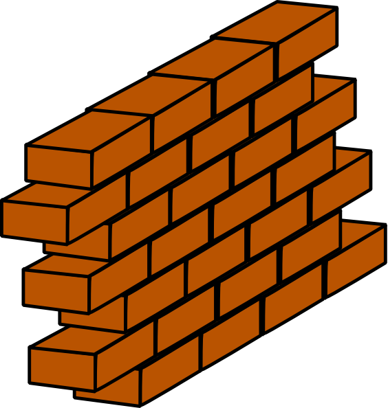 Orange Brick Wall Clip Art At Clker Com   Vector Clip Art Online