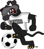 Panther Basketball Clipart Panther Playing Soccer With