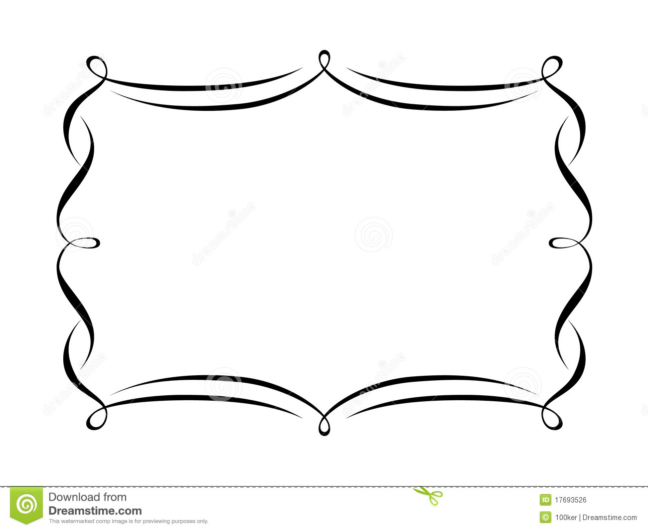 Penmanship Decorative Frame Royalty Free Stock Image   Image  17693526