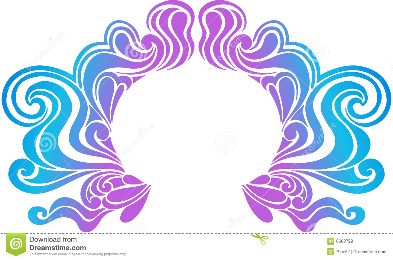 Psychedelic Border Vector Illustration Royalty Free Stock Images