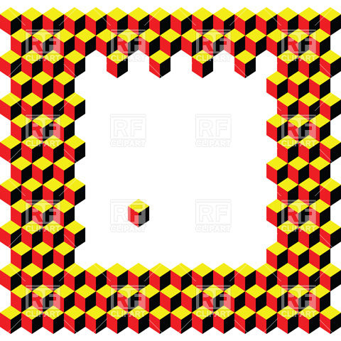 Psychedelic Frame Of Cubes Download Royalty Free Vector Clipart  Eps 