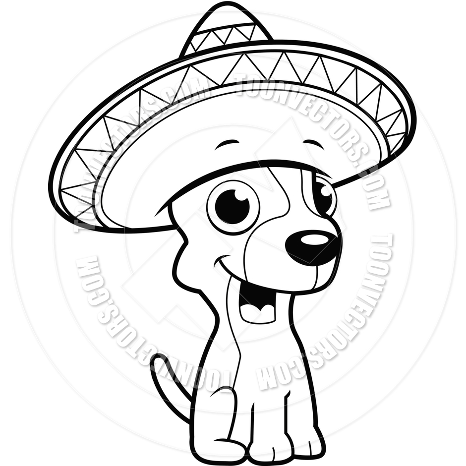 Showing Gallery For Sombrero Clipart Black And White