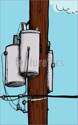Transformer On Electric Pole Illustration  Clip Art To Download At