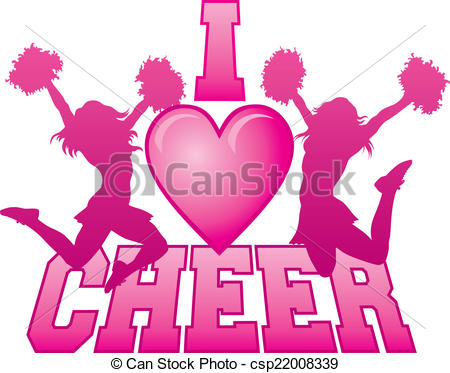 Vectors Of I Love Cheer   Illustration Of A Cheer Design For