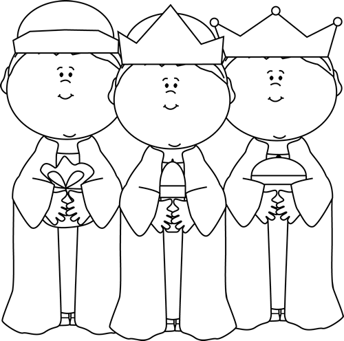Wise Men Clipart Black And White Three Wise Men