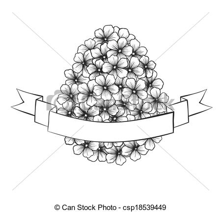 Beautiful Monochrome Black And White Easter Greeting Card With Flowers    