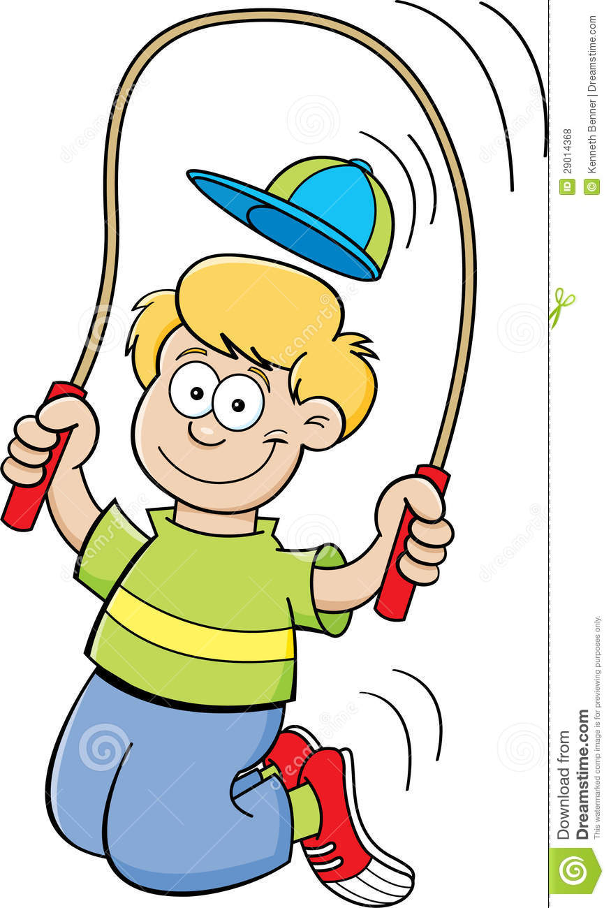 Cartoon Boy Jumping Rope Royalty Free Stock Photos   Image  29014368