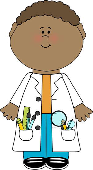 Child Scientist Clip Art Image   Child Scientist Wearing A Lab Coat