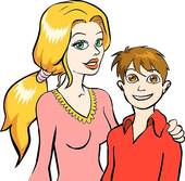 Clip Art   Mother And Son