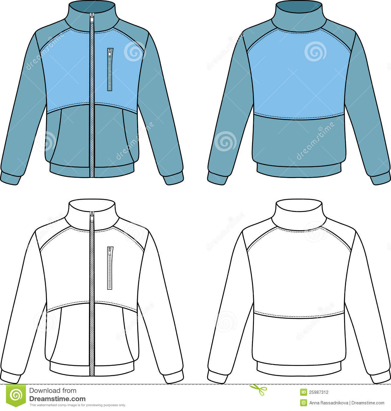 Clipart Suit Jacket Outline Sports Jacket Stock
