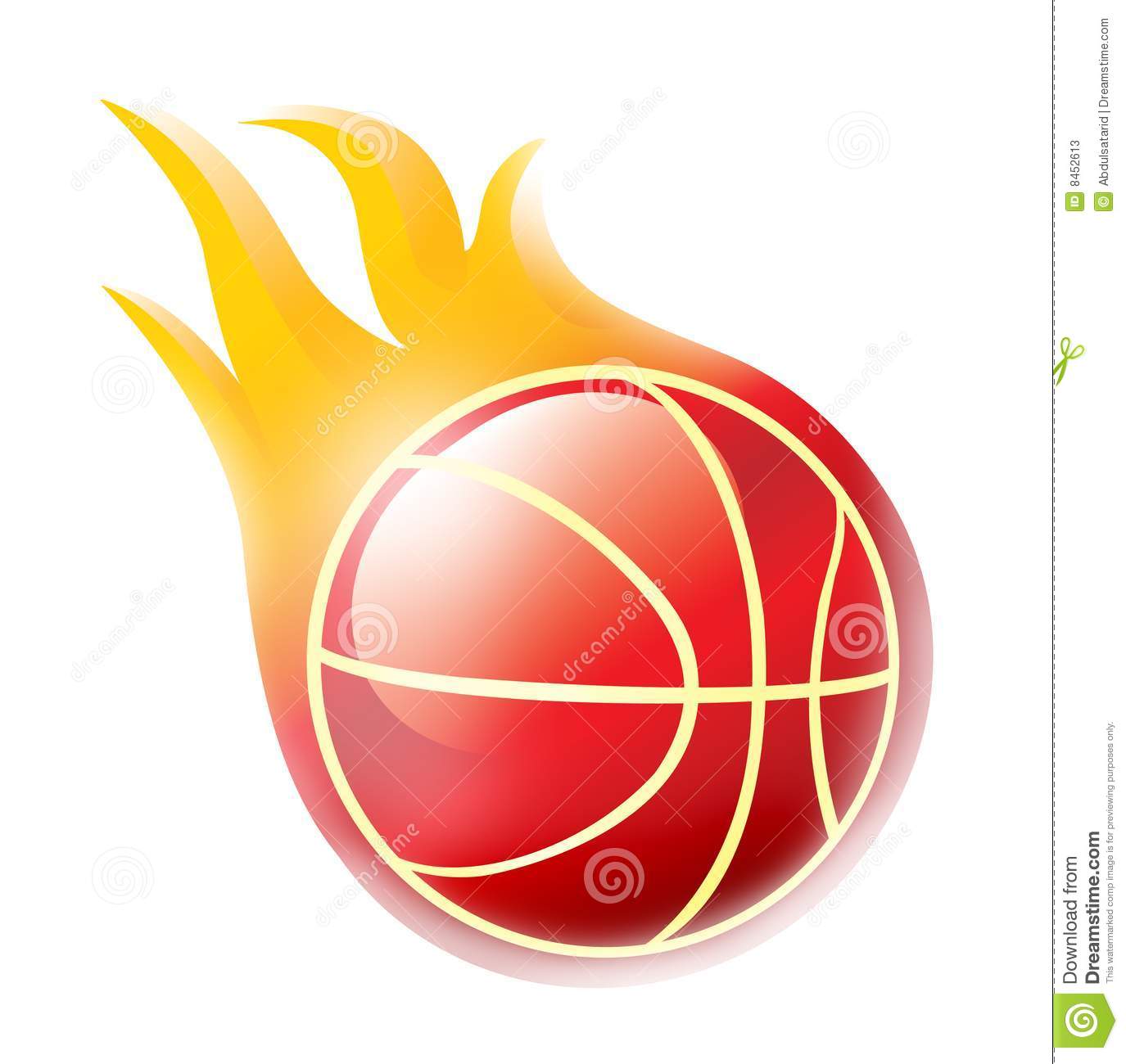 Fire Basketball Stock Photos   Image  8452613