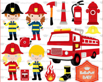 Firetruck And Firefighter Boys And Girls Clip Art      Personal And    