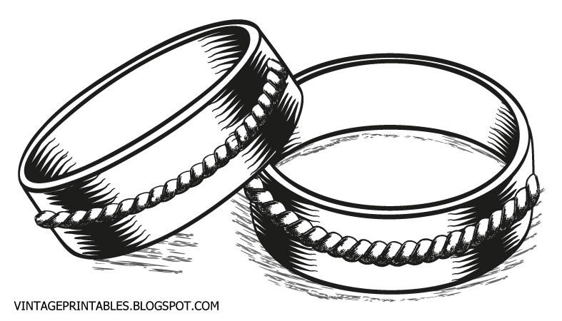 Free Vintage Clip Art Images  Vintage Wedding Rings Clip Art