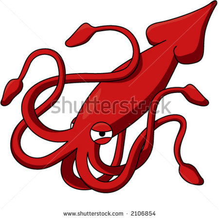 Giant Squid Stock Vector 2106854   Shutterstock