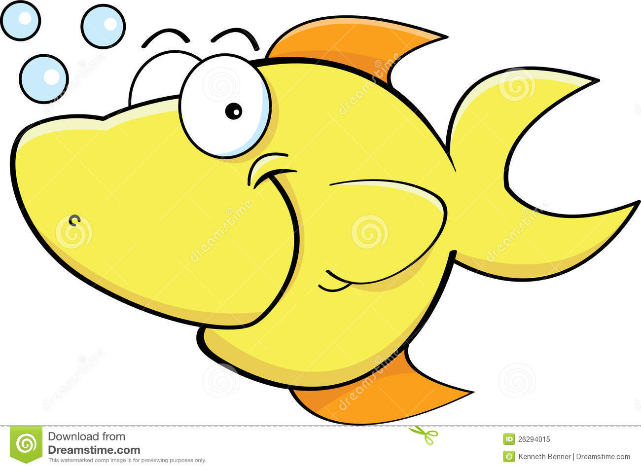 Happy Yellow Fish Royalty Free Stock Photo   Image  26294015