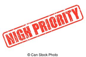 High Priority Red Stamp Text Stock Illustrations