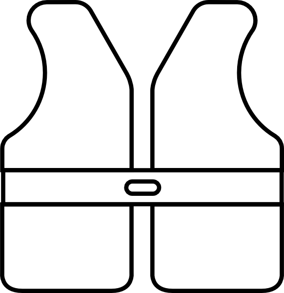 Life Vest Outline Clip Art At Clker Com   Vector Clip Art Online