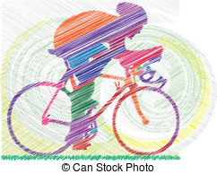 Male On A Bicycle  Vector Illustrat Stock Illustrations