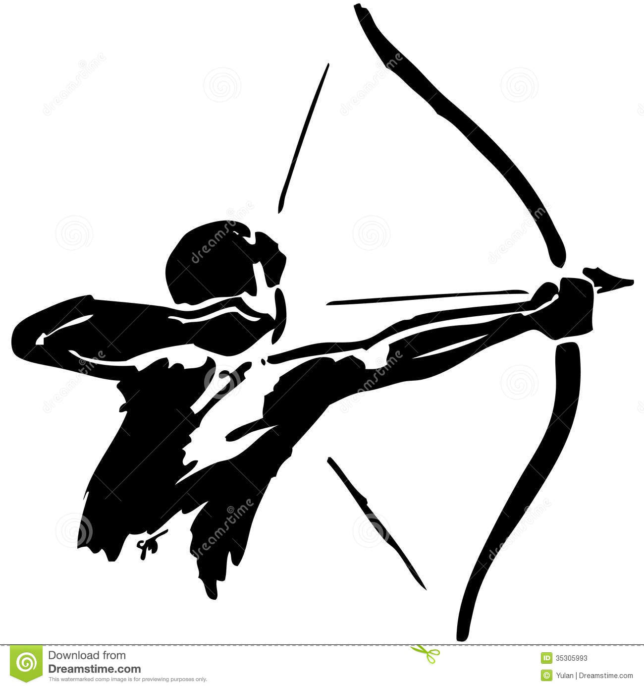 Man Practices Archery Stock Photos   Image  35305993