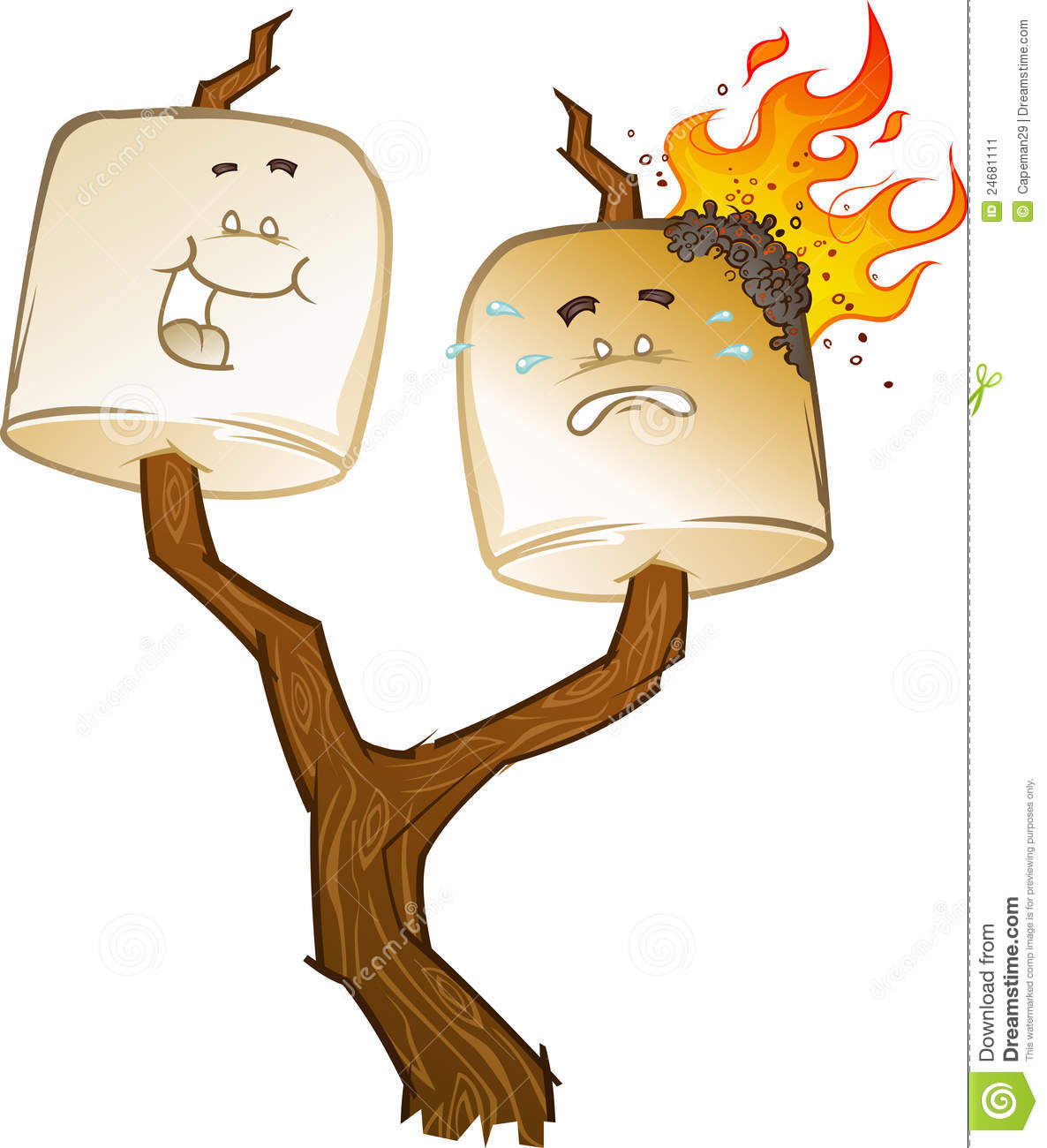 Marshmallow Clipart Toasted Marshmallow Characters