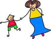 Mother Son Illustrations And Clipart