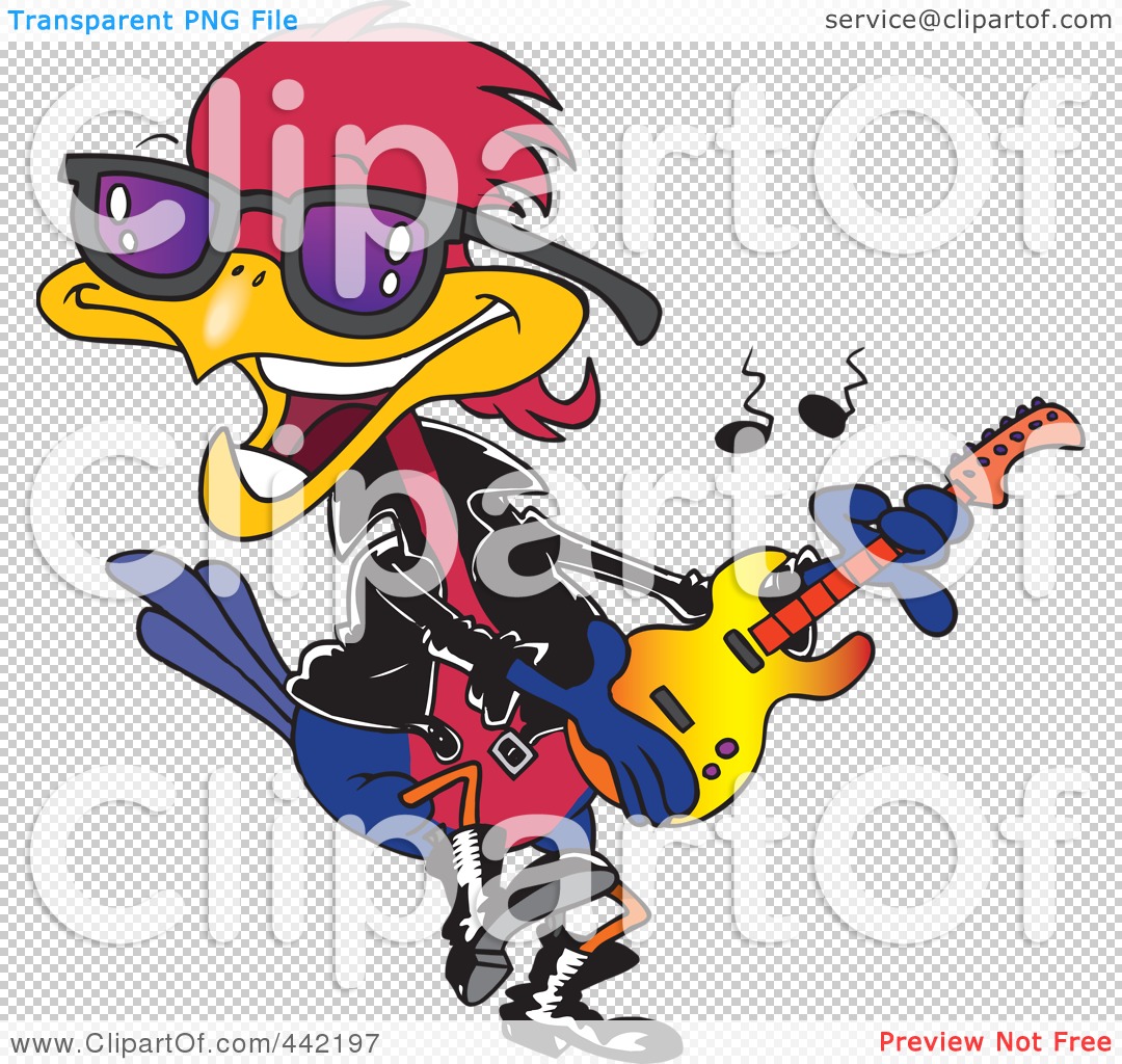 Rf  Clip Art Illustration Of A Cartoon Rocker Robin By Ron Leishman