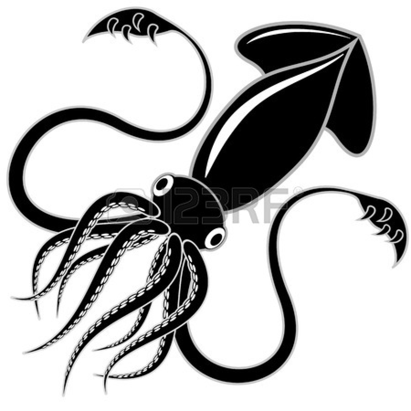 Squid Silhouette   Clipart Panda   Free Clipart Images