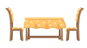 Table And Chairs Vector Royalty Free Stock Photos