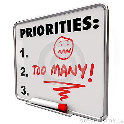 Too Many Priorities Overwhelming To Do List Tasks Jobs Royalty Free