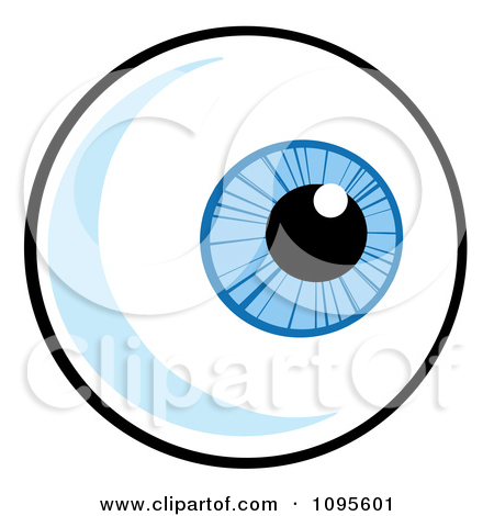 Bloodshot Eyeball Clipart 1095601 Clipart Blue Eyeball Looking Right    