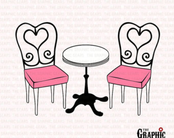 Cafe Table And Chairs Clip Art   Fr Ench Caf  Coffee Table Clip Art