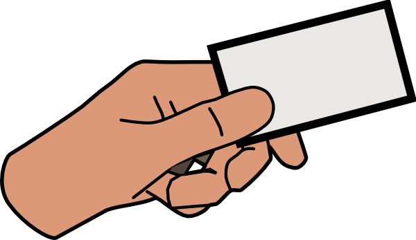 Cartoon Hand Holding Card Clip Art At Clker Com   Vector Clip Art    