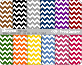 Chevron Paper Pack  12 Sheets    Pe Rsonal And Commercial Use   Floral