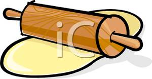 Dough And A Rolling Pin Clipart Image 