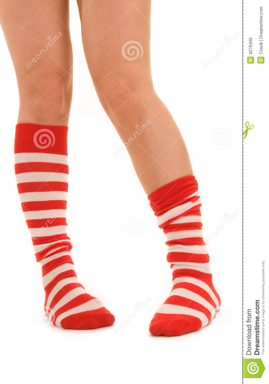Funny Striped Socks Stock Photo   Image  4276400