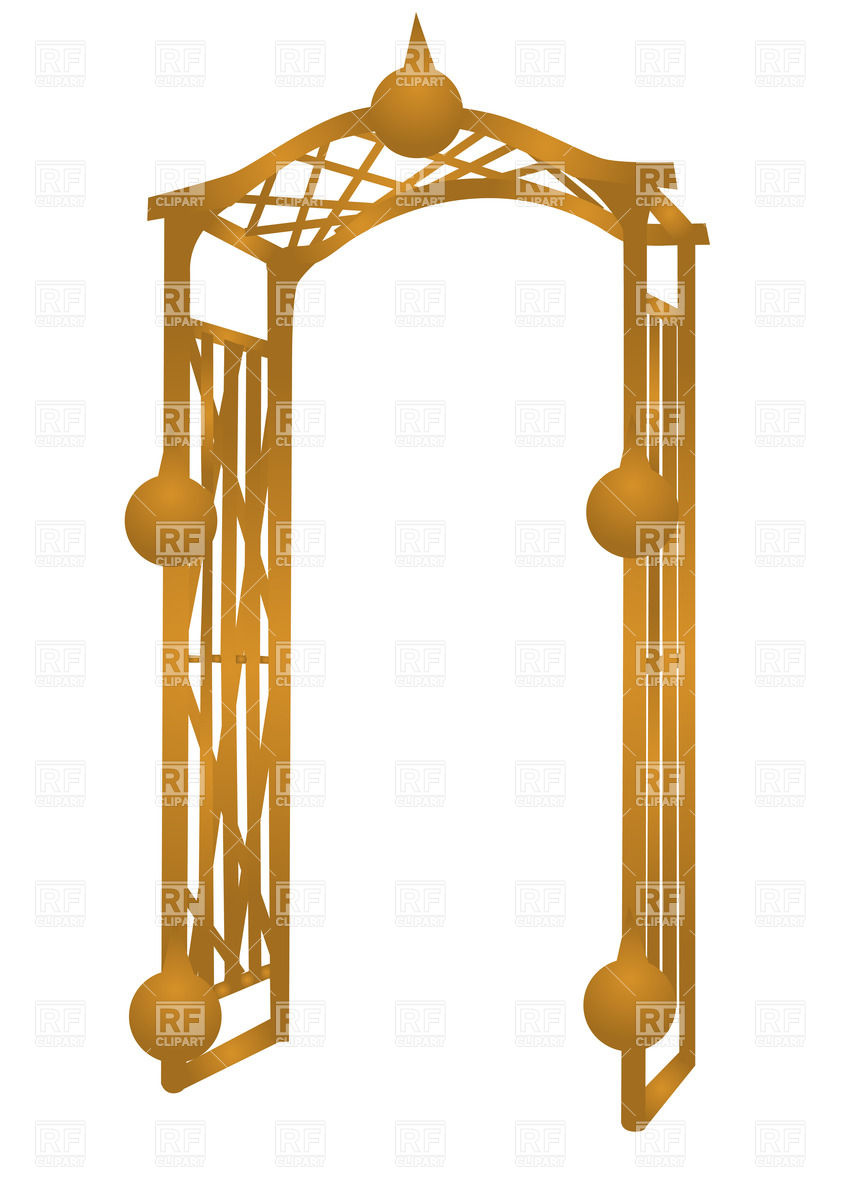 Garden Wooden Arch Isolated On A White Background 35943 Download