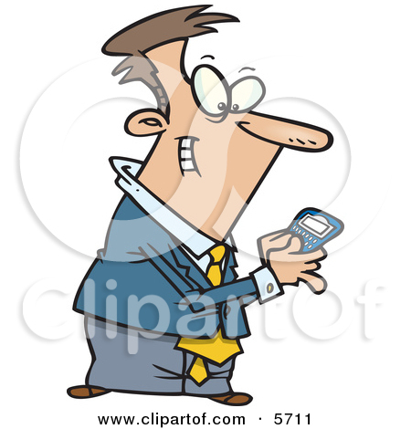 Handheld Device To Send Text Messages Clipart Illustration Jpg