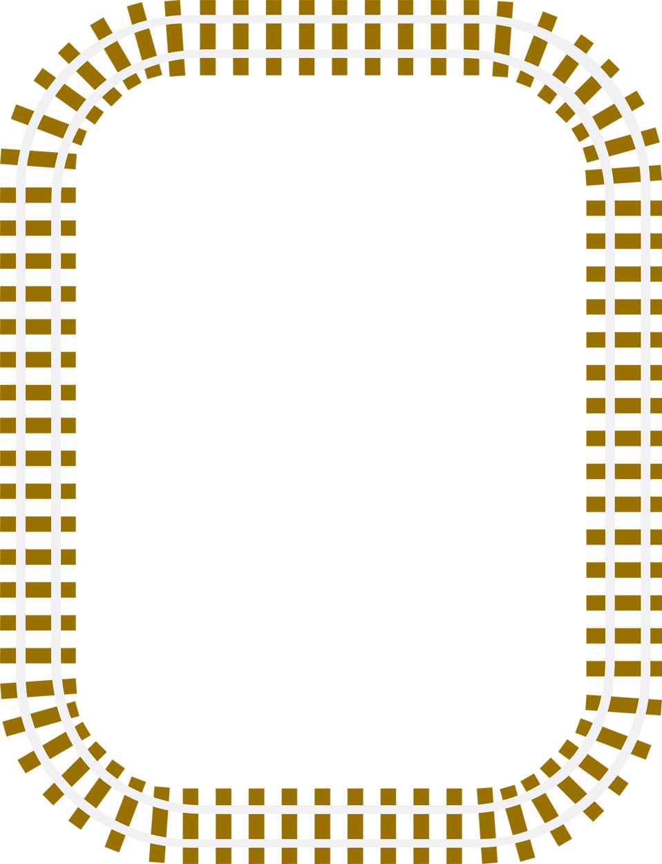 Illustration Of A Blank Railroad Track Frame Border   Free Stock Photo