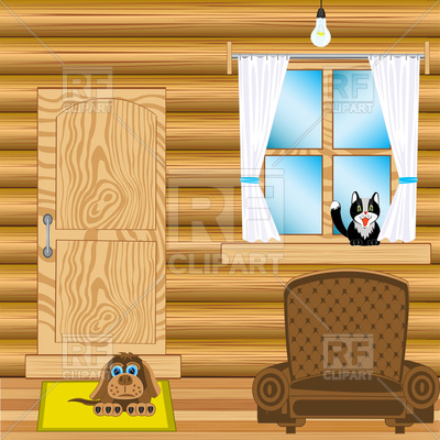 In Wooden House 91186 Download Royalty Free Vector Clipart  Eps