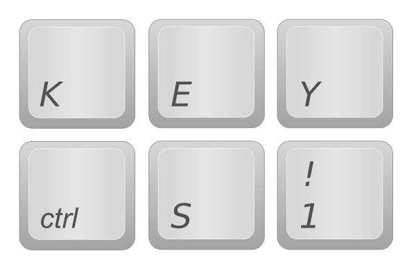 Keyboard Keys Clipart Medium Size