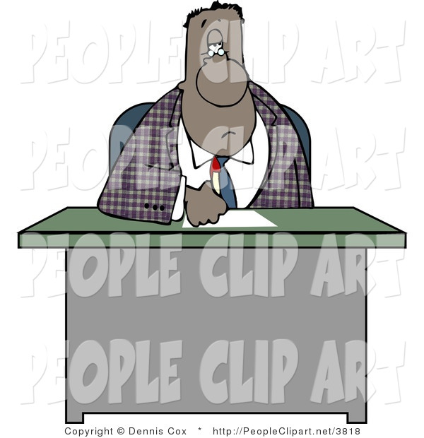 Person At Desk Clip Art