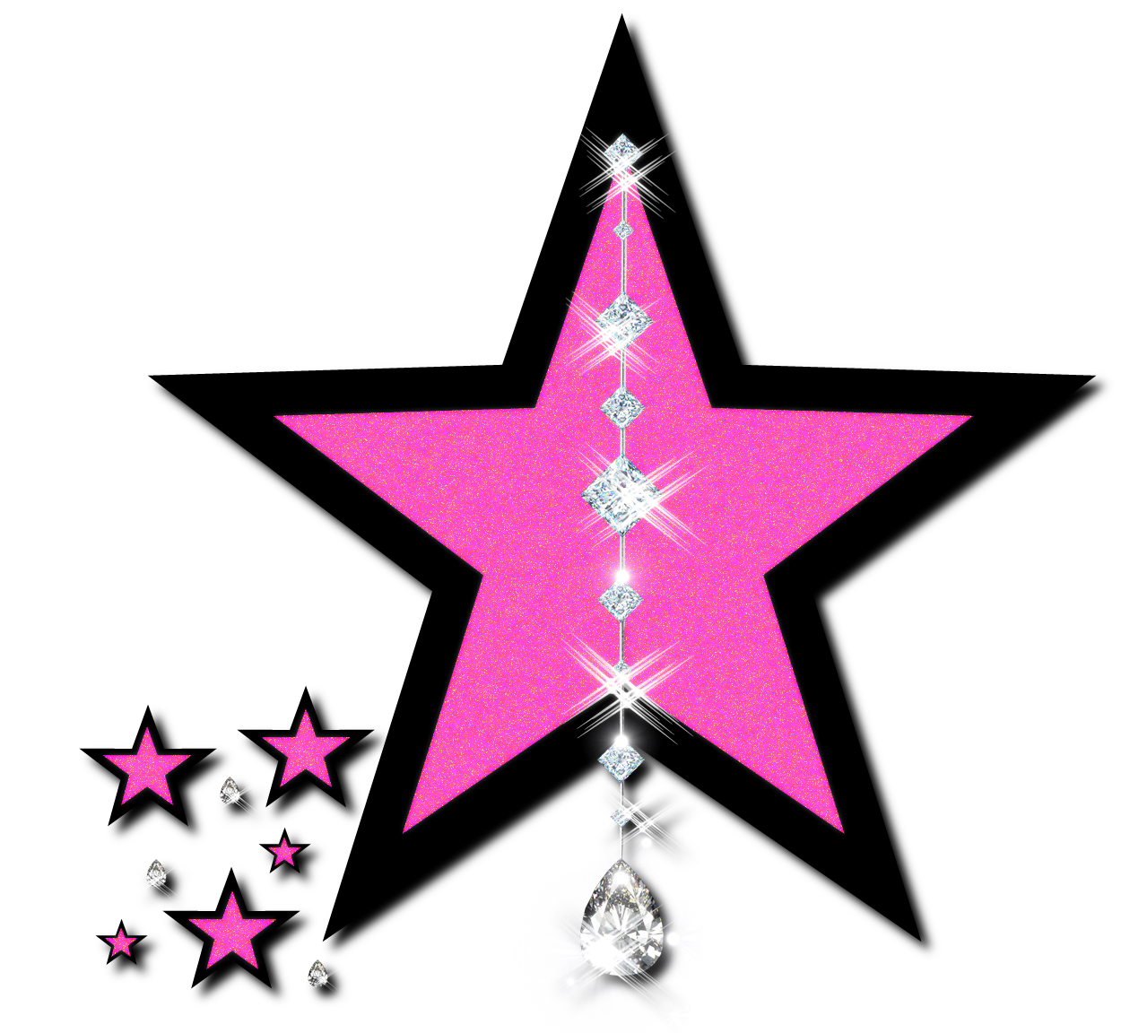 Pink And Black Star Clip Art By Jssanda On Deviantart