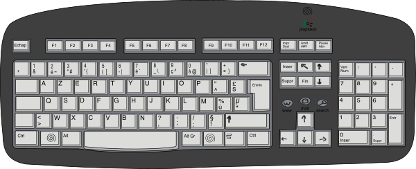 Plopitech Keyboard Clipart Medium Size