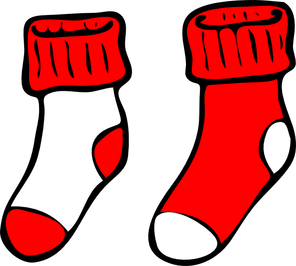 Red And White Socks Clip Art At Clker Com   Vector Clip Art Online
